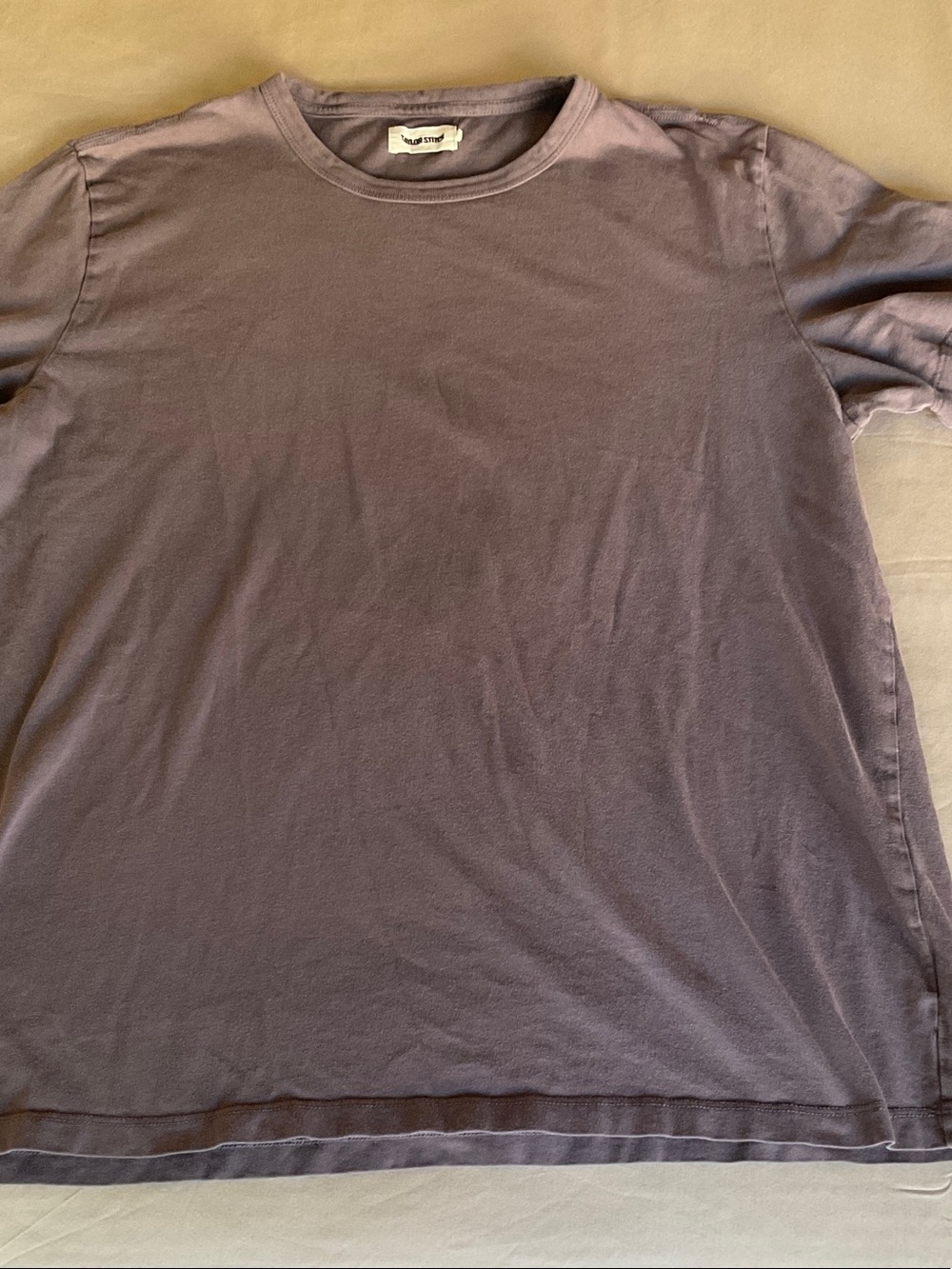 Taylor Stitch Short-Sleeve Crew in Dusty Purple
